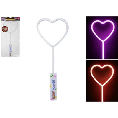 Image of Assorted Colours Light Up Heart Wand (1 Pc.) Fun &amp; Magical Toy, Perfect for Birthdays Parties, Festivals, Concerts, Playtime, Party Favor, Gift Kids