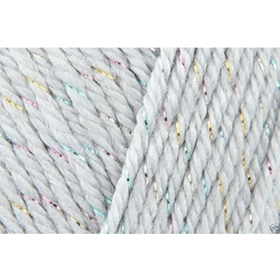 Image of Caron Simply Soft Party Acrylic DK Knitting Wool Yarn 85g 008 Silver Sparkle