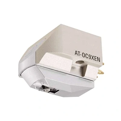 Image of Audio Technica AT OC9XEN Dual Moving Coil Cartridge with Elliptical Stylus 1/2&quot; Mount includes Mounting Harware and brush (White/Silver)