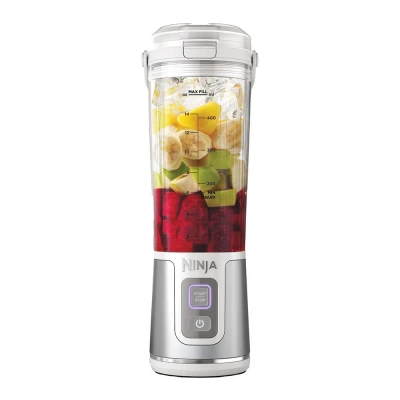 Image of Ninja Blast Portable Blender, 530ml, Leakproof Lid &amp; Sip Spout, Powerful Cordless Mini Rechargeable, Smoothies, Protein Shakes, Blends Ice Frozen Fruit, White, BC151UKWH