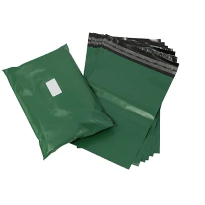 Image of 100 x Strong Olive Green Postage Poly Mailing Bags 10&quot; 14&quot; 250x350mm