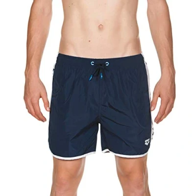 Image of Arena Team Stripe Boxer Navy White L