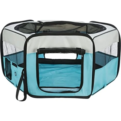 Image of TRIXIE Polyester Puppy Run, 130 x 55 cm, Blue/Grey
