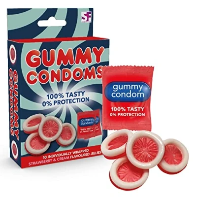 Image of Gummy Condoms Womens Womans For Her Christmas Birthday Valentines Secret Santa Jelly Sweets Joke Funny top selling gift present