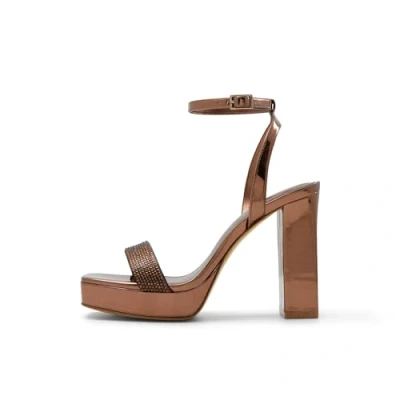 Image of ALDO Women&#039;s Diedra Heeled Sandal, Bronze, 4.5 UK