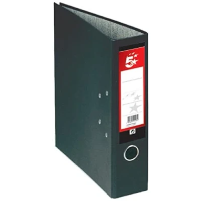Image of 5 Star Lever Arch File 70mm Spine A4 Black [Pack of 10]