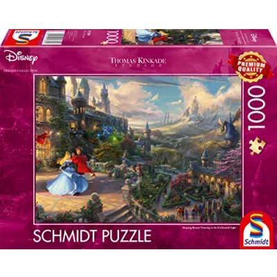 Image of Schmidt Thomas Kinkade: Sleeping Beauty Dancing in the Enchanted Light 1,000 Pieces Adult Jigsaw Puzzle Ages 12+