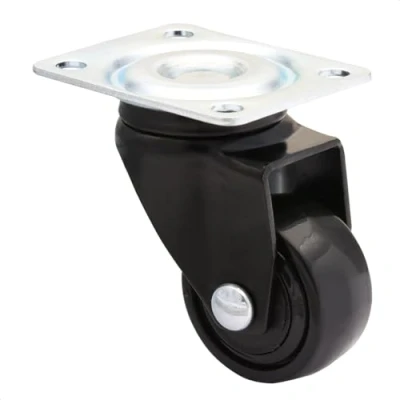 Image of WAGNER design 3C swivel castor/furniture castor black, soft tread, diameter Ø 25 mm, load capacity 12 kg 01222701