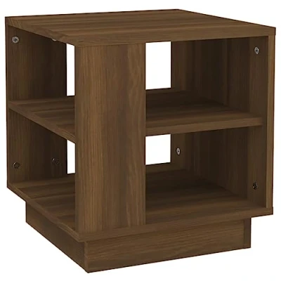 Image of vidaXL Coffee Table Couch Side Accent Living Room End Tea Indoor Home Furniture with Compartment Brown Oak Engineered Wood