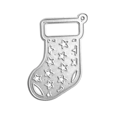 Image of xbiez Metal Die Cuts Christmas Stocking Embossing Stencil Cutting Dies for Card Making Scrapbooking Paper Craft DIY Template