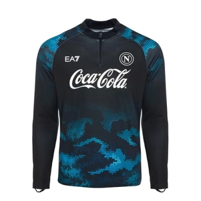 Image of SSC NAPOLI Felpa Training Home Ea7 Hoodie, Blue, XX Large