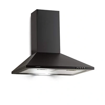 Image of Klarstein Zugspitze 60 Cooker Extractor Hood Wall Hood, Mounted Fan, 65 W, max. 310m3 / h Exhaust Air Output, Extract Air/Recirculating Air, Cooking Surface Lighting, Black