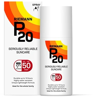 Image of Riemann P20 Sunscreen SPF50 Spray 200ml Long Lasting UVA &amp; UVB Protection for up to 10 hours Highly Water Resistant