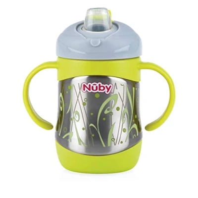 Image of Nuby ID10260 Insulated Stainless Steel Cup with Spout 220 ml