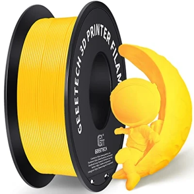 Image of PLA Filament 1.75mm, GEEETECH New 3D Printing for Printer and Pen, 1kg 1 Spool (Yellow)