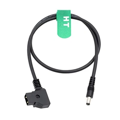 Image of HangTon D tap to DC Barrel 5.5 2.1mm Power Cable for SmallHD Atomos Ninja Shogun 7 Inferno Flame LILLIPUT Monitor V mount 60cm