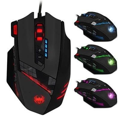Image of zelotes Wired Gaming Mouse,4000 DPI,12 Programmable Buttons PC Mice,RGB Ergonomic Mouse,USB Optical mouse,Computer for PC,Laptop,Mac