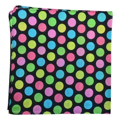 Image of Bandana Polka Dot Headwear Wrap Neckerchief Large Cotton Bandanas Scarf Headband Pink Green Blue