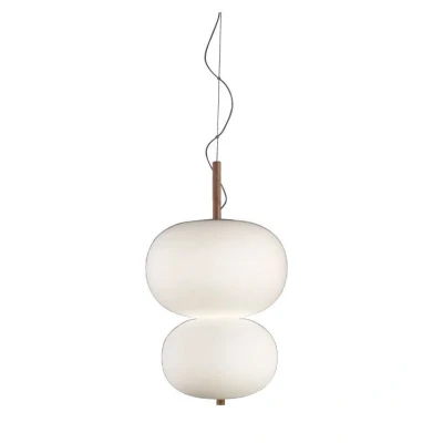 Image of Ilargi LED Globe Ceiling Pendant Matt White Light Ash Phase Cut Dimming 39.5cm 3195lm 2700K