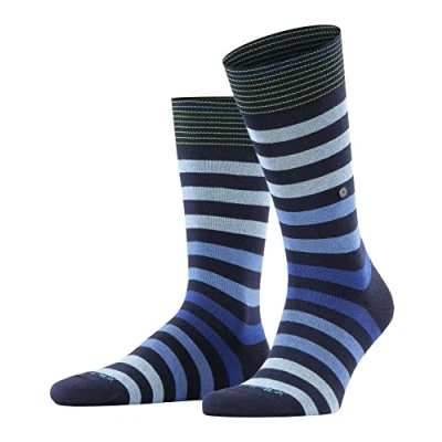 Image of Burlington Blackpool Socks, Men&#039;s, Size: 7,5 11, Dunkelblau/hellblau