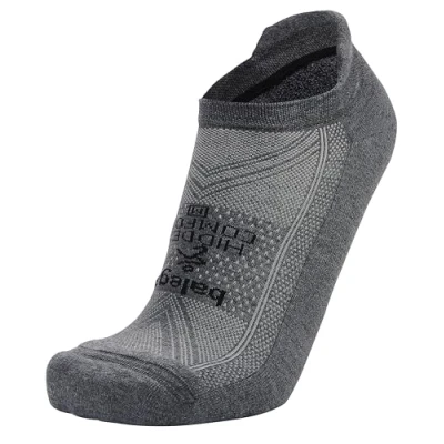 Image of Balega Hidden Comfort Performance No Show Athletic Running Socks for Men and Women (1 Pair), Charcoal, Medium