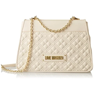 Image of Love Moschino Women&#039;s BORSA A SPALLA Shoulder Bag, Avorio, 30x20x16