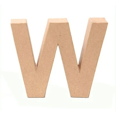 Image of GLOREX 6 2029 123 Cardboard Letter W, Natural