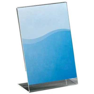 Image of SIGEL PA100 Sign Holder, slanted, for A7, single sided presentation, acrylic, transparent, 10 Pieces