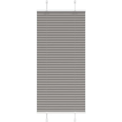 Image of vidaXL Pleated Blind Anthracite 65x150 cm Fabric Width 64.4 Polyester