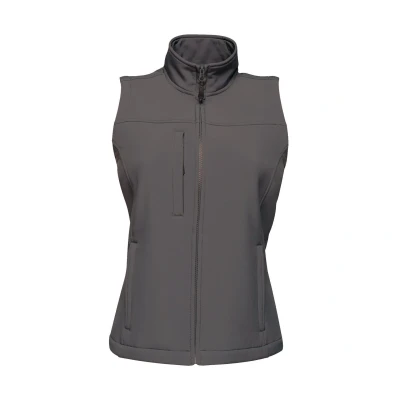 Image of Regatta Womens/Ladies Flux Soft Shell Bodywarmer (Seal Grey/Seal Grey) Size 20 UK