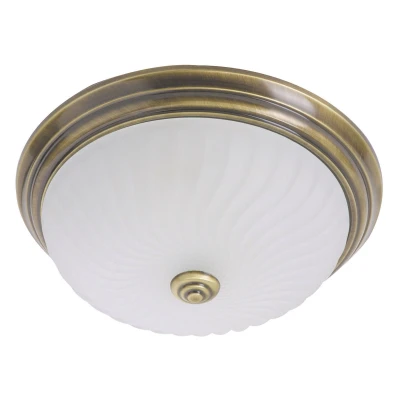 Image of Ceiling And Wall Bowl Semi Flush Light Bronze Brushed, Glass Matt