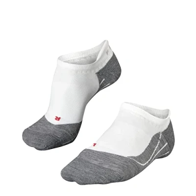Image of 1 Pair White / Grey RU4 Invisible Light Volume Ergonomic Cushioned Running Socks Ladies 2.5 3.5 Falke