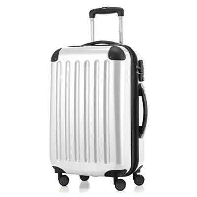Image of HAUPTSTADTKOFFER Alex Carry On luggage Board Suitcase Bag Hardside Spinner Trolley 4 Wheel Expandable, 55cm, TSA, white