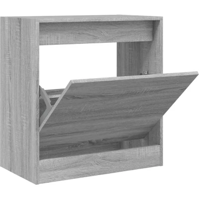 Image of vidaXL Shoe Cabinet Grey Sonoma 60x34x63.5 cm Engineered Wood