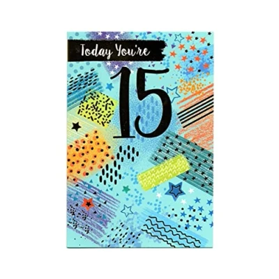 Image of Birthday Card for Fifteen 15th (15) Year Old Boy Free Post (UK)