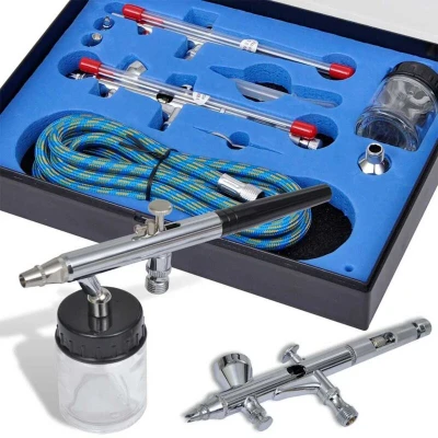 Image of vidaXL Airbrush Set with 2 Spray Guns