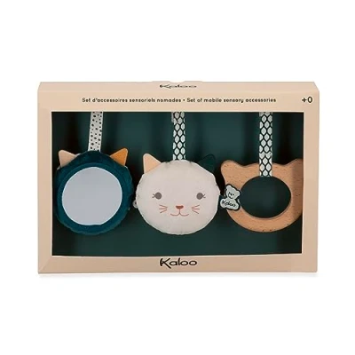 Image of Kaloo Stimuli 3 Portable Sensory Accessories Cat Toys Baby Fine Motor and Hearing Development 0 Months +, K227003