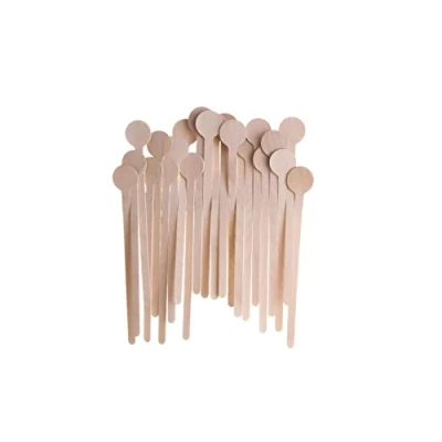 Image of Wooden Disc Stirrers: Pack of 100 6&quot; 150mm Eco Friendly Cocktail Stirrers