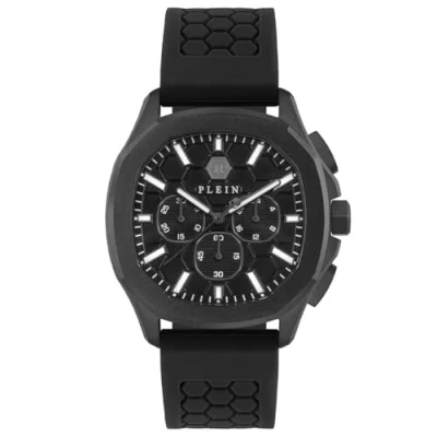 Image of Philipp Plein Men Chronograph Quarz Watch with Silicone Strap PWSAA0823