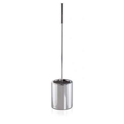 Image of möve Toilet Brush Set, Silver, 10 x 49 cm