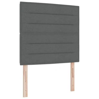 Image of vidaXL Headboard Lines Design Dark Grey 100 cm Fabric