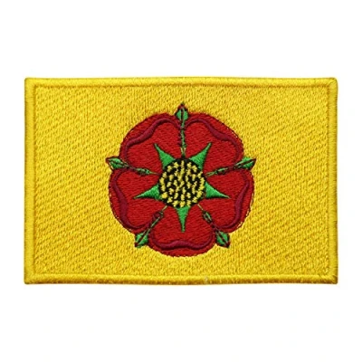 Image of HAZI Lancashire County Flag Logo Embroidered Iron on Patch Sew Badge Applique for Clothes, Multicoloured,9cm x 6cm