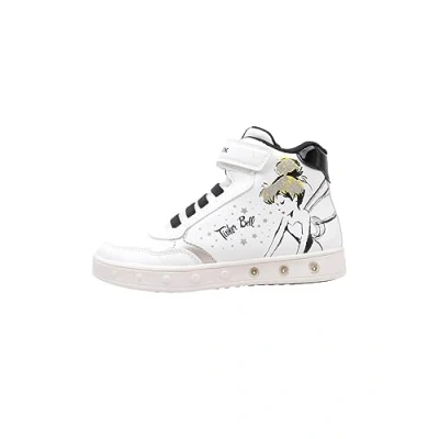 Image of Geox J Skylin Girl Sneaker, White Black, 11.5 UK Child
