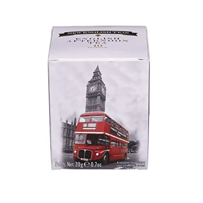 Image of New English Teas Bus and Big Ben Teabags Carton (Pack of 6, Total 60 Teabags)