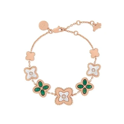 Image of Radley Ladies Clarence House 18ct Rose Gold Plated Green Stone Bracelet RYJ3264S