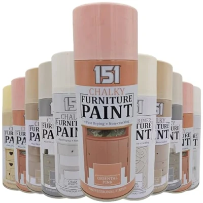 Image of AlezyB 1 x Oriental Pink Chalk Finish Spray Paint 400ml Furniture Aerosol for Smooth Touch Matt Office and Home