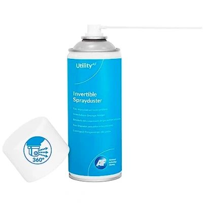Image of AF Utility Invertible Sprayduster / Air Duster Compressed Gas Can HFC Free Flammable Removal of Dust and Debris 1 x 200ml Pack, HFC200UT