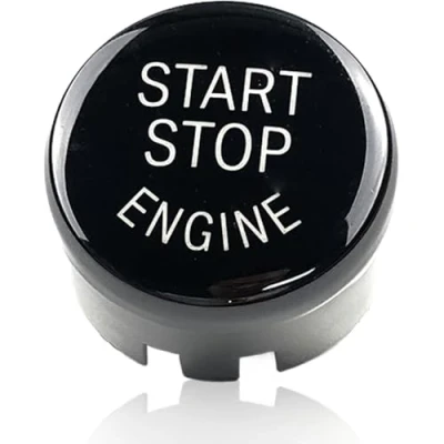 Image of ciciment Start Stop Button, Replacement Engine Button Cover, Compatible with Serie 1 2 3 4 5 6 7 Series X1 X3 X4 X5 X6 / F20 F30 F10 F01 G30 G11 (Black)