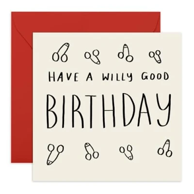 Image of Central 23 Happy Birthday Cards For Him W*lly Good Boyfriend Card Naughty Funny Greeting Men Husband Brother Comes With Stickers