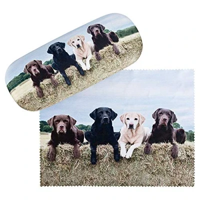 Image of VON LILIENFELD Labrador Retriever Glasses Case Present Cleaning Cloth Spectacle Cases Lightweight Stable Dog Animal